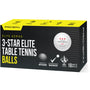 3-Star Elite White Table Tennis Balls