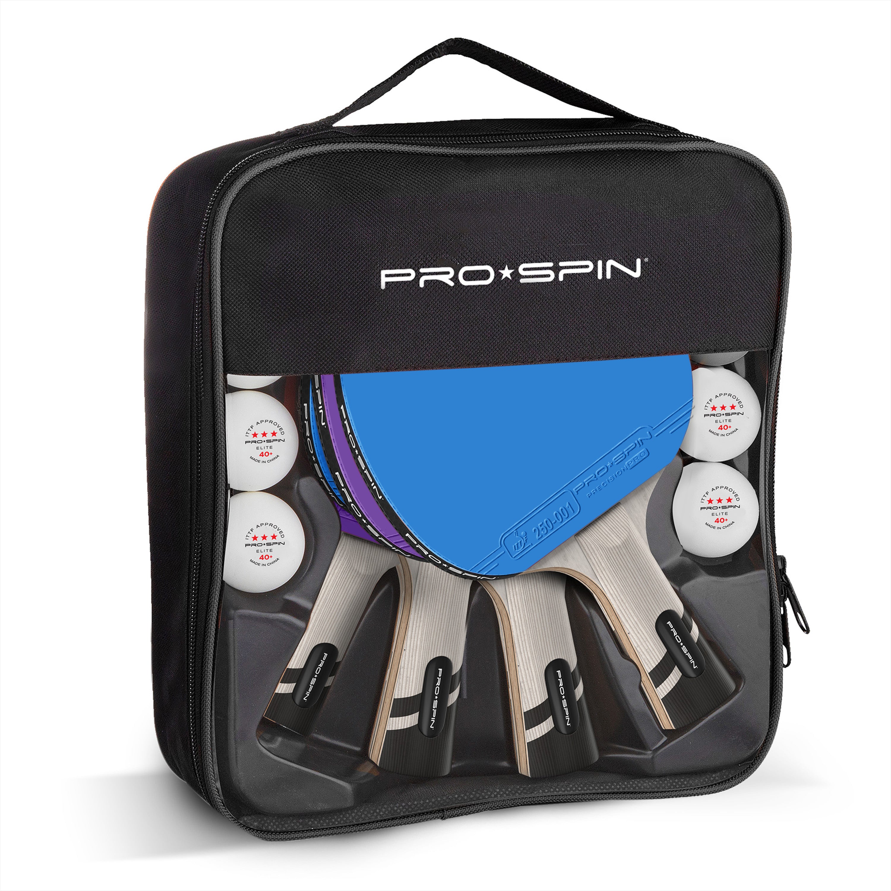 Carbon Fiber Ping Pong Paddles | 4-Player Elite Set | Pro-Spin Sports