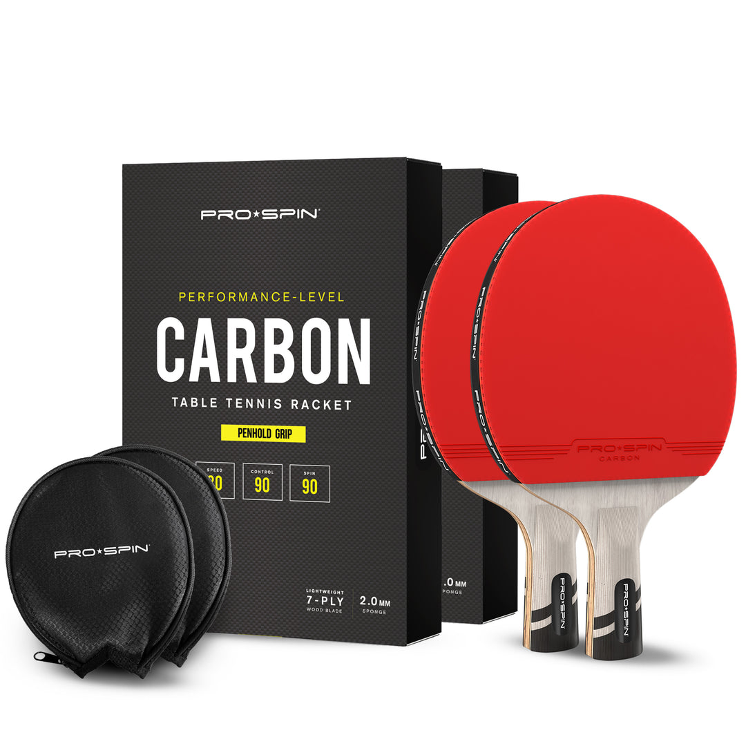 JOOLA Carbon Pro Professional Table Tennis Racket, Red 