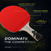 Carbon Fiber Ping Pong Paddles - 4-Player Competition Set