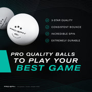 White 3-Star Table Tennis Balls